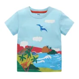 Toddler Boys T-shirts Coconut Tree Pattern Cotton Tops