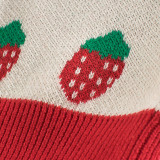 Toddler Girls Sweater Strawberry Pattern Pullover
