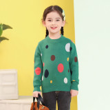 Toddler Girls Sweater Polka Dots Pullover