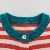 Toddler Girls Sweater Strips Knitting Cardigan