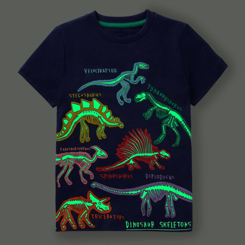 Toddler Boys T-shirts Various Dinosaur Pattern Cotton Tops