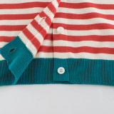 Toddler Girls Sweater Strips Knitting Cardigan