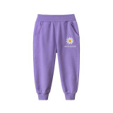 Toddler Girls Daisy Pattern Casual Sports Pants