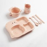 Cute Dinosaur Cartoon Children 6 Pieces Tableware Animal Model Auxiliary Food Bowl Kindergarten Soup Bowl Dinner Bowl