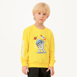 Toddler Boys Cartoon Astronaut & Rockets Pattern Sweatshirts Long Sleeve Tops