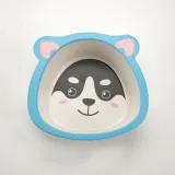 5 Pieces Blue Husky Bamboo Fiber Dinnerware Tableware Auxiliary Food Bowl Kindergarten Soup Dinner Bowl