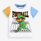 Toddler Boys T-shirts Cartoon Dinosaur & Football Pattern Cotton Tops