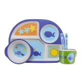 5 Pieces Cute Animal Toddler Kids Tableware Model Auxiliary Food Bowl Kindergarten Plates Cups Dowl Spoons Forks