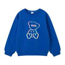 Toddler Boys Cartoon Bear Pattern Sweatshirts Long Sleeve Tops