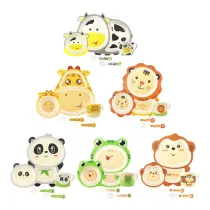 5 Pieces Cute Animal Toddler Tableware Model Auxiliary Food Bowl Kindergarten Plates Cups Dowl Spoons Forks