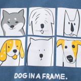 Toddler Boys T-shirts Dogs Frame Pattern Cotton Tops
