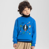 Toddler Boys Cartoon Rockets Pattern Sweatshirts Long Sleeve Tops