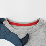 Toddler Boys T-shirts Cartoon Shark Pattern Cotton Tops