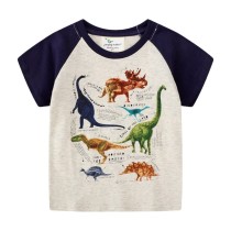 Toddler Boys T-shirts Various Dinosaur Pattern Short Sleeve Cotton Tops