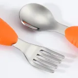 Toddler Kids 5 Pieces Orange Carrot Model Auxiliary Food Bowl Kindergarten Plates Cups Dowl Spoons Forks