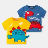 Toddler Boys T-shirts Cute Cartoon Dinosaur Pattern Cotton Tops