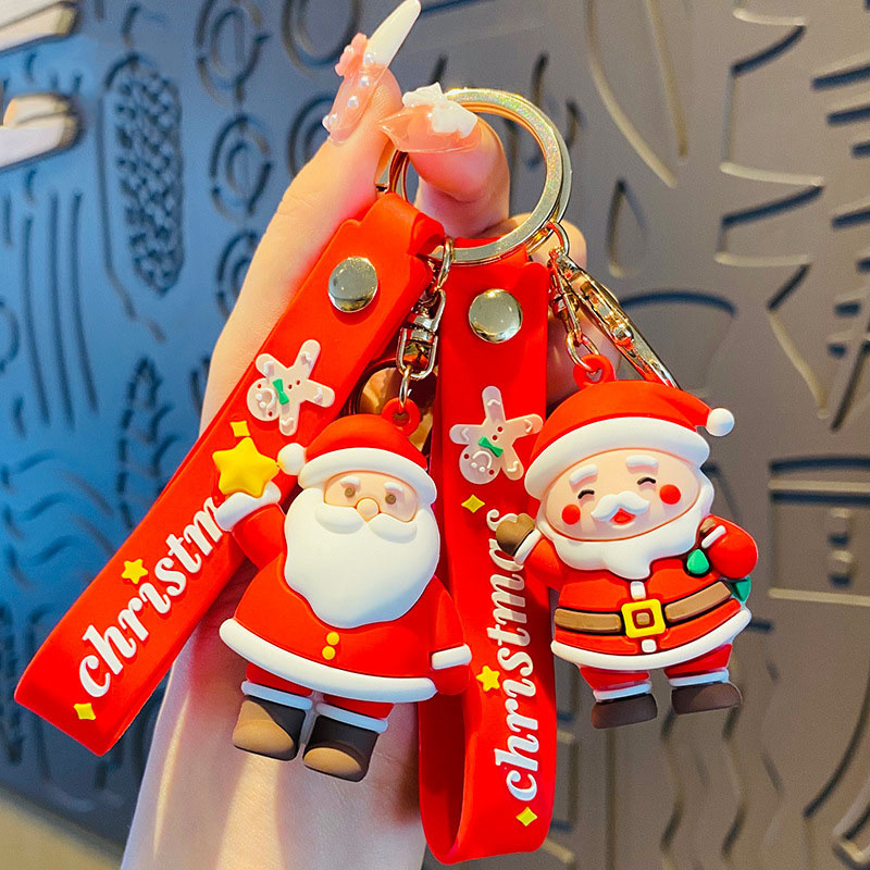 Cute Santa Claus Bag Car Pendant Key Chain