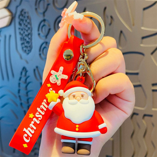 Cute Santa Claus Bag Car Pendant Key Chain