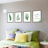 Green Plant Pink Flowers Bedroom Door Room Waterproof Decorative Wallpaper