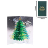 3D Pop Up Merry Christmas Coloured and Glitter Christmas tree Greeting Cards