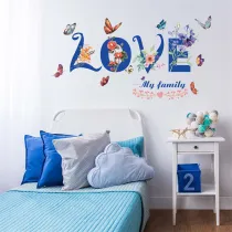 Butterflies LOVE Flowers Room Waterproof Decorative Wallpaper