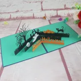 3D Pop Up Happy Halloween Slogan Pumpkin Ghost Greeting Cards