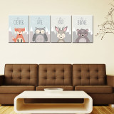 Bear Dear Fox Owl Animals Room Waterproof Decorative Wallpaper