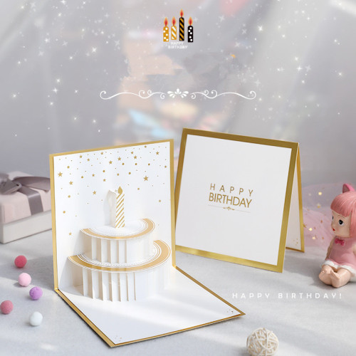 3D Birthday Cake Greeting & Gift Cards