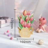 3D Tulip Flower Basket Gift Card