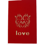 3D Paper Pop Up Love Heart Greeting Cards with Envelopes