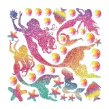 Rainbow Ombre Mermaid Bedroom Door Room Waterproof Decorative Wallpaper