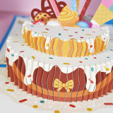 3D Pop Up Star Birthday Cake Happy Birthday Greeting Gift Cards