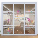 Rainbow Ombre Mermaid Bedroom Door Room Waterproof Decorative Wallpaper