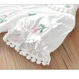 Toddler Girls Cartoon Daisy Pattern Short Sleeve Shirts Cotton Tops