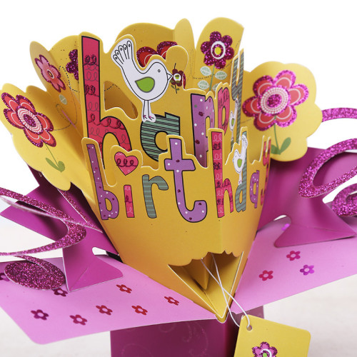 3D Paper Pop Up Happy Birthday Box With Greeting Cards