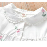 Toddler Girls Cartoon Daisy Pattern Short Sleeve Shirts Cotton Tops