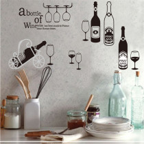 Red Wine Glasses Summer Drink Room Waterproof Decorative Wallpaper