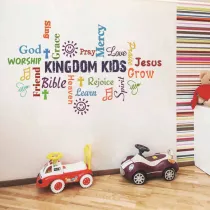 Rianbow Letters Chirlren Bedroom Class Room Waterproof Decorative Wallpaper