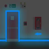 Green Light Blue Luminous Tape Room Waterproof Decorative Wallpaper