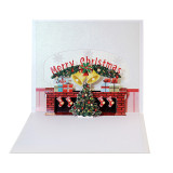 Multicolor 3D Pop Up Christmas Tree Greeting Cards
