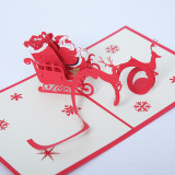 3D Paper Love Santa Sleigh Pop Up Christmas Card