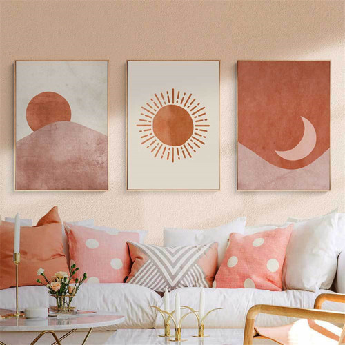 Sun Star Moon Sun Room Waterproof Decorative Wallpaper