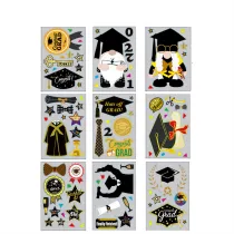 CONGRATS GRAD 9 Piece Graduation Season Dwarf Room Waterproof Decorative Wallpaper