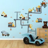 Engineering Truck Excavator Room Waterproof Decorative Wallpaper