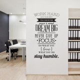 Work Hard Office Room Waterproof Decorative Wallpaper