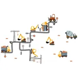 Engineering Truck Excavator Room Waterproof Decorative Wallpaper
