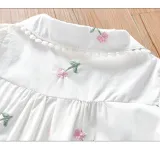 Toddler Girls Cartoon Daisy Pattern Short Sleeve Shirts Cotton Tops