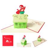 Christmas 3D Pop Up Christmas Santa Deer Greeting Cards