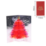 3D Pop Up Merry Christmas Coloured and Glitter Christmas tree Greeting Cards