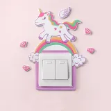 Unicorn Flamingos 3D Switch Paste Room Waterproof Decorative Wallpaper